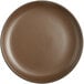 An Acopa Embers hickory brown matte stoneware plate.