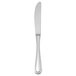 A silver Oneida New Rim stainless steel butter knife.