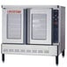 A Blodgett natural gas convection oven with two glass doors on a white background.
