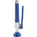 A blue cylindrical Waterloo pre-rinse spray valve with a metal handle.