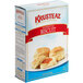 A box of Krusteaz Homestyle Biscuit Mix on a white surface.
