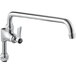 A silver Waterloo pre-rinse add-on faucet with a handle and hose.