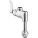 A chrome plated Waterloo add-on faucet base with a handle.