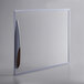 A white rectangular glass lid with a silver metal handle.