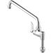 A silver Waterloo pre-rinse add-on faucet with a single handle.
