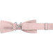 A Henry Segal light pink poly-satin bow tie with adjustable metal buckles.