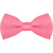 A hot pink poly-satin bow tie with a clip.