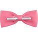 A Henry Segal hot pink poly-satin bow tie with a silver metal clip.