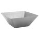 A Front of the House Mod square stainless steel bowl with an antique finish.