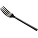 An Acopa Phoenix stainless steel salad/dessert fork with a black handle.