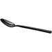An Acopa Phoenix stainless steel spoon with a black handle.