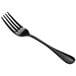 An Acopa Vernon stainless steel salad/dessert fork with a black handle.
