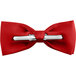 A red Henry Segal clip-on bow tie.