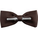 A brown Henry Segal clip-on bow tie.