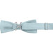 A light blue Henry Segal bow tie with an adjustable metal band.