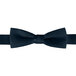 A navy blue poly-satin bow tie with an adjustable band.
