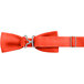 A Henry Segal orange poly-satin bow tie with an adjustable band and metal buckle.