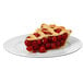 A slice of cherry pie on a plate.