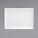 A white rectangular Front of the House porcelain plate.