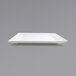 A white square Front of the House Kyoto porcelain platter.