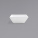 A Front of the House Kyoto bright white square porcelain bowl on a gray background.