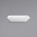 A Front of the House Kyoto bright white rectangular porcelain bowl on a gray surface.