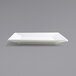 A white rectangular Front of the House Kyoto porcelain plate.