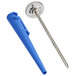 A blue plastic and metal AvaTemp pocket probe thermometer with a calibration wrench.
