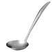 A Vollrath stainless steel ladle with a long silver handle.
