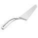 A silver Vollrath Miramar stainless steel cake server with an open handle.