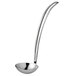 A silver Vollrath stainless steel ladle with an open handle.