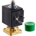 A black square solenoid with a green cap.