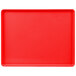 A red rectangular Cambro dietary tray.