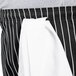 Uncommon Chef customizable chalk stripe cargo pants with a white pocket.