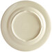 A white Carlisle melamine bread and butter plate with a circular design on it.
