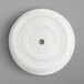A white circular Carlisle Polyglass plate cover with a hole in the middle.
