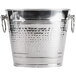 An American Metalcraft stainless steel wine bucket with rings and a handle.