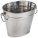 An American Metalcraft stainless steel wine bucket with ring handles.