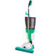 A green and white Bissell Commercial ProCup upright vacuum cleaner with a green handle.