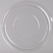 A clear plastic flat lid with a round rim.