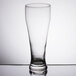 A clear Libbey Giant Pilsner Glass on a white background.