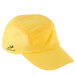 A yellow Headsweats 5-panel cap with a logo on it.