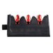 A black and red Edgecraft Chef's Choice 3 Stage knife sharpening module.