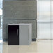 A black and hammered grey square recycle bin by Ex-Cell Kaiser.