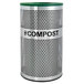 A stainless steel Ex-Cell Kaiser compost receptacle with the word "compost" on it.