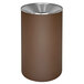 A brown and silver Ex-Cell Kaiser Premier Series steel round waste receptacle.
