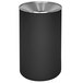 A black and silver Ex-Cell Kaiser Premier Series round waste receptacle.