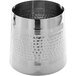 A silver metal American Metalcraft juice dispenser base with a textured surface.