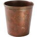 An American Metalcraft satin antique copper mini cup with a brown rim.