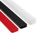 A row of black, white, and red plastic strips.